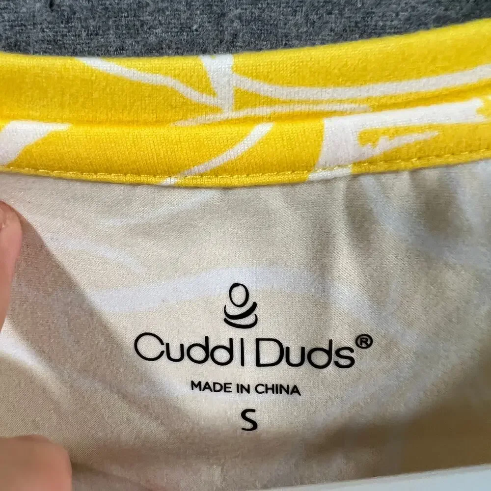 Cuddl Duds Flexwear Scoop-Neck Tiered Maxi Dress Yellow Citrus Size Small - Picture 3 of 9